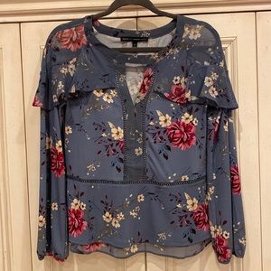 White House Black Market Floral Blouse